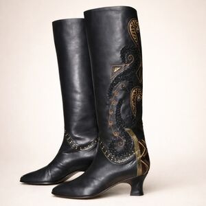 NWOT Serena D’Italia Italian Leather Boots 38